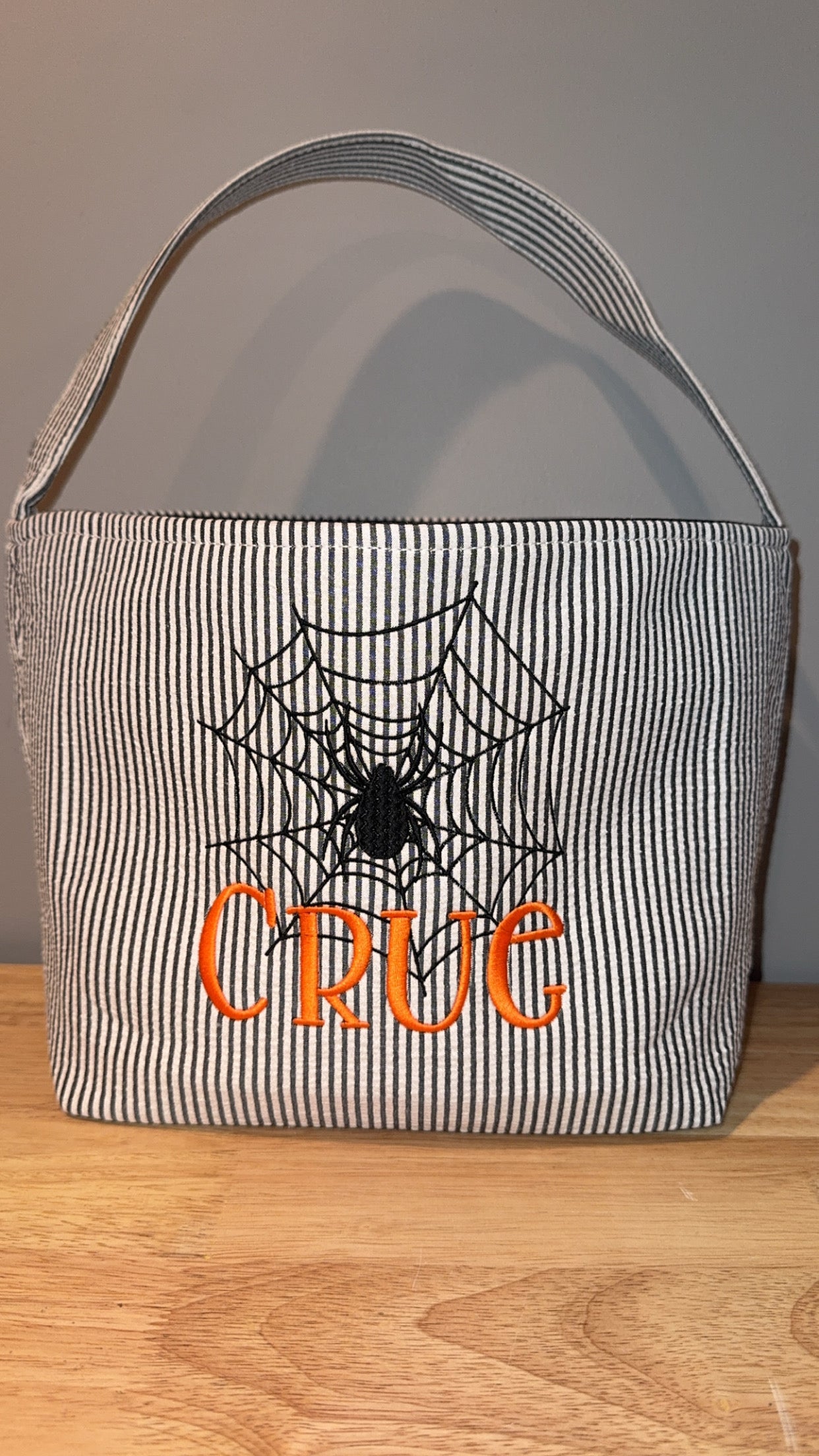 Embroidered Halloween baskets