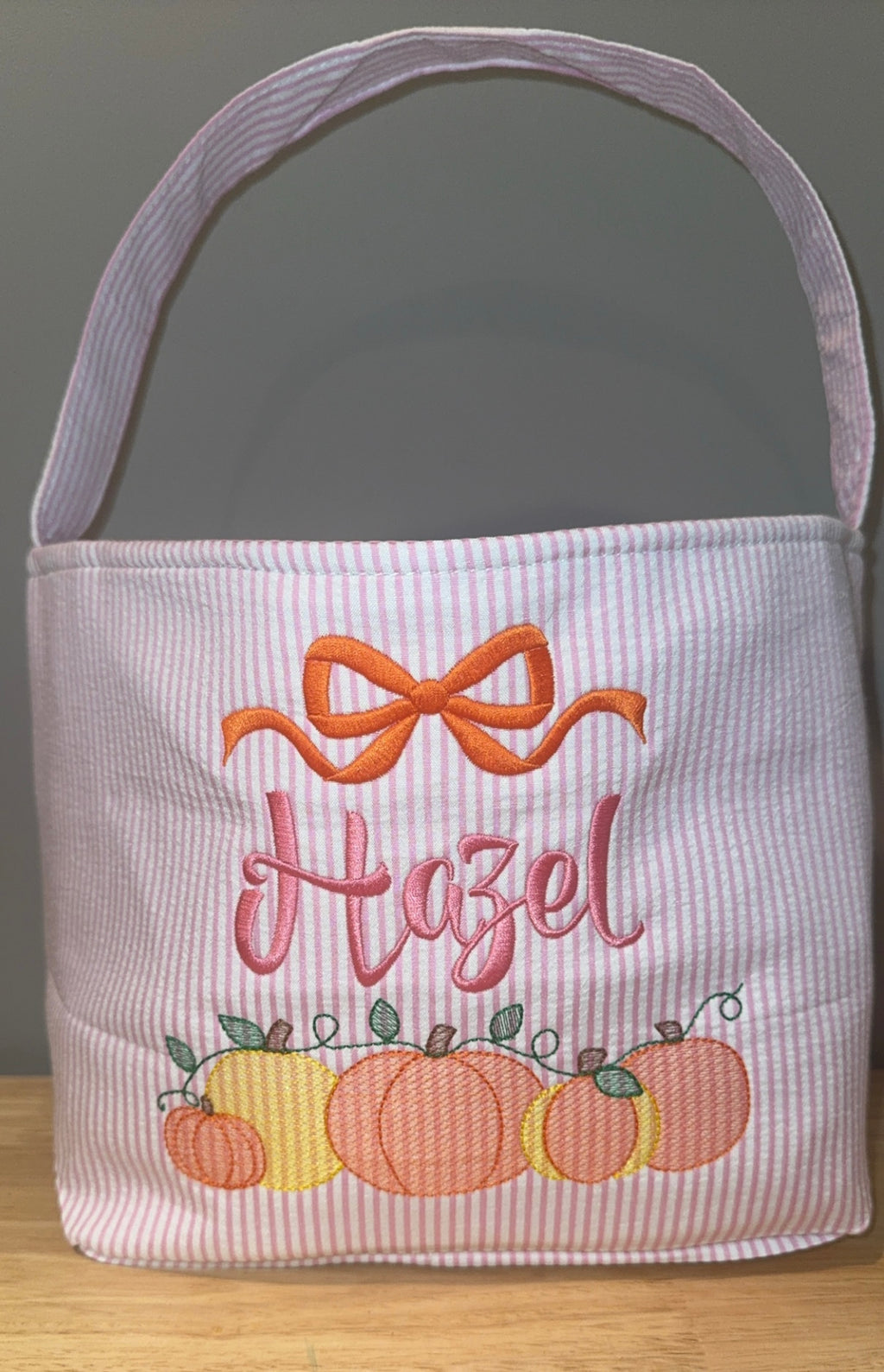 Embroidered Halloween baskets