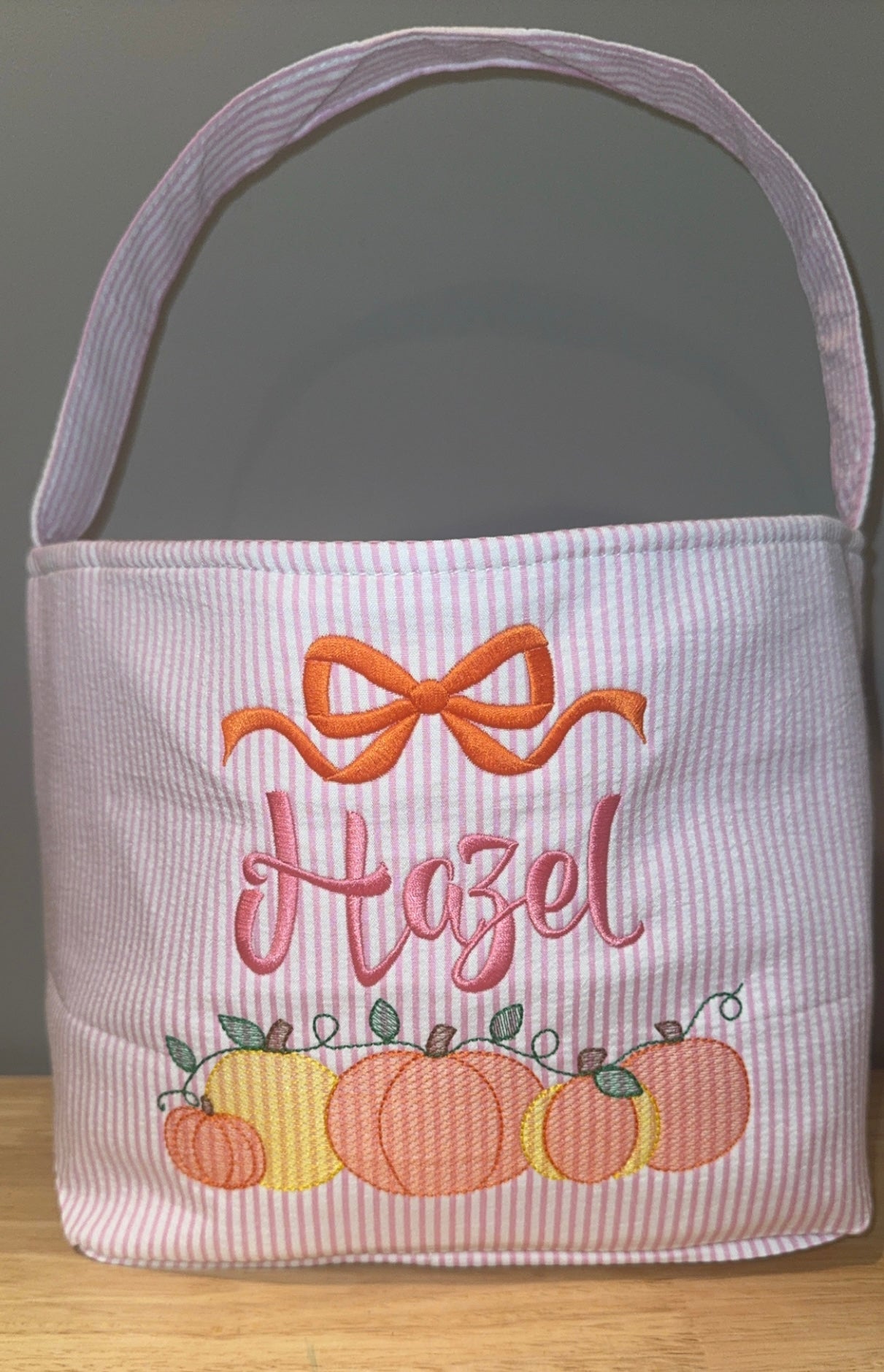 Embroidered Halloween baskets