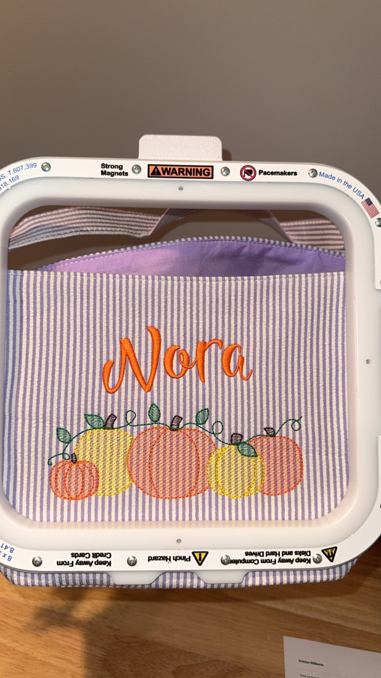 Embroidered Halloween baskets