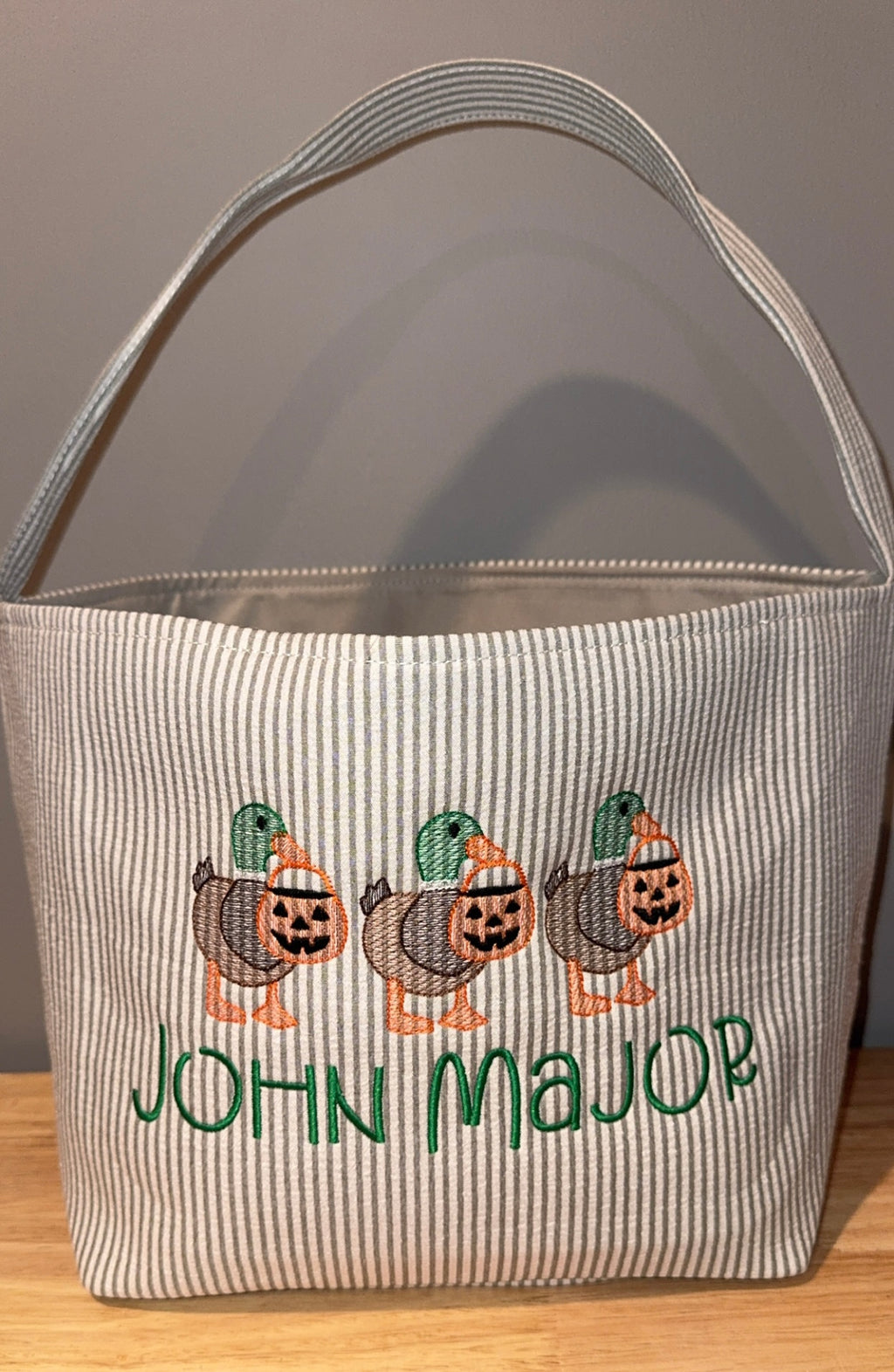 Embroidered Halloween baskets