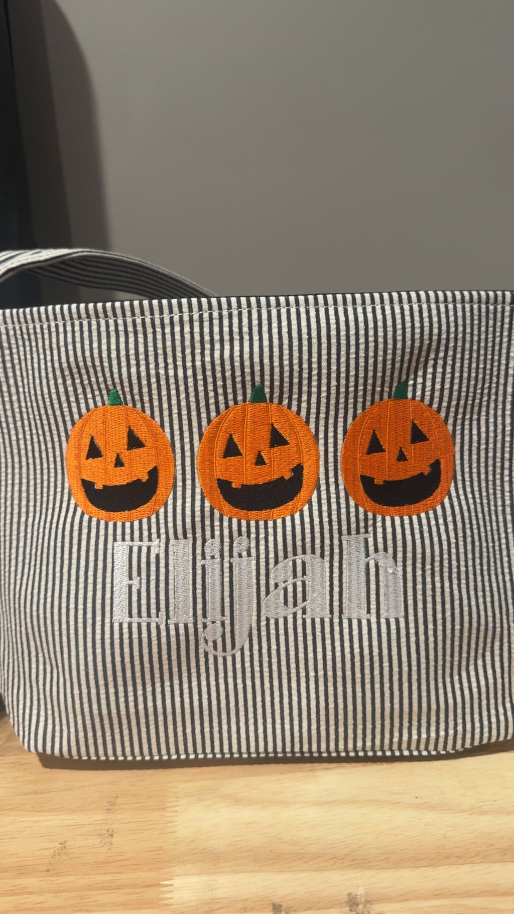 Embroidered Halloween baskets