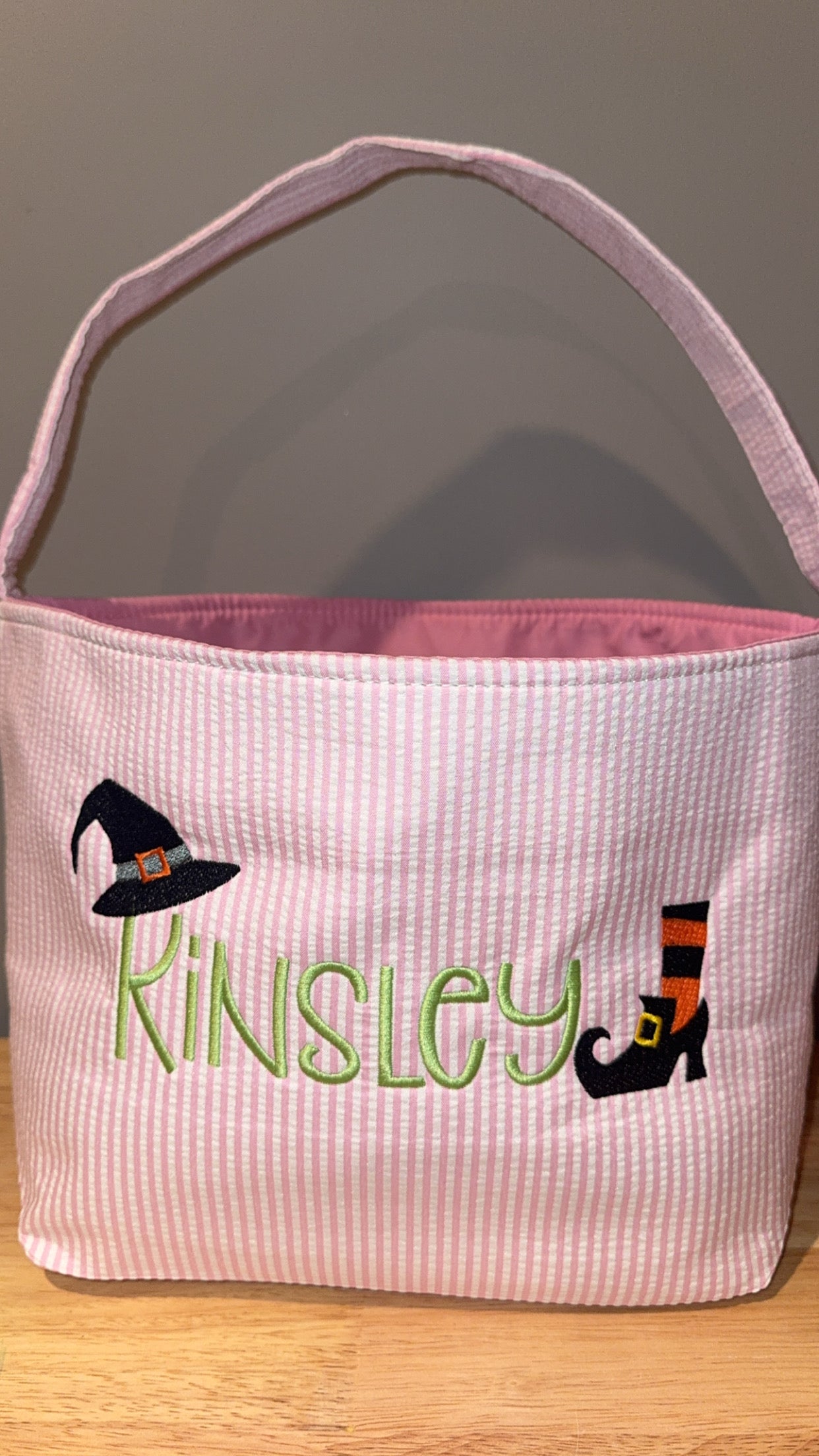 Embroidered Halloween baskets
