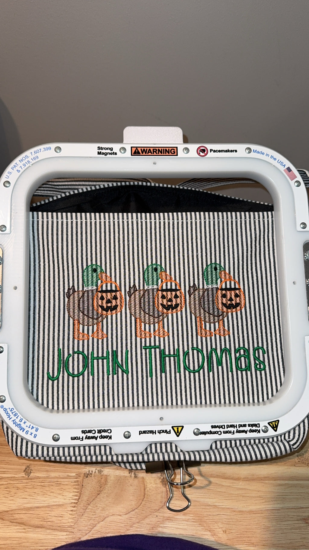 Embroidered Halloween baskets