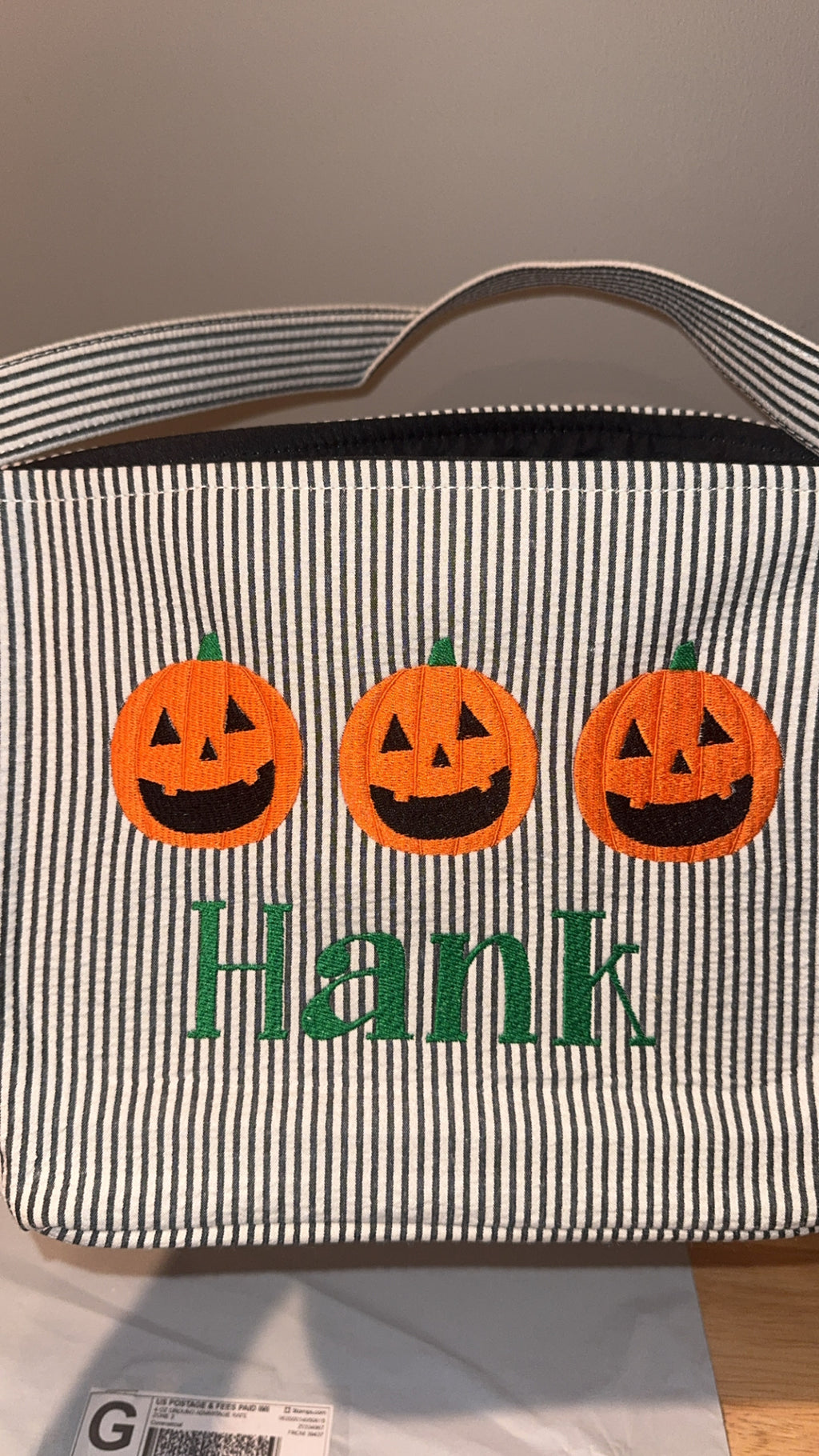 Embroidered Halloween baskets