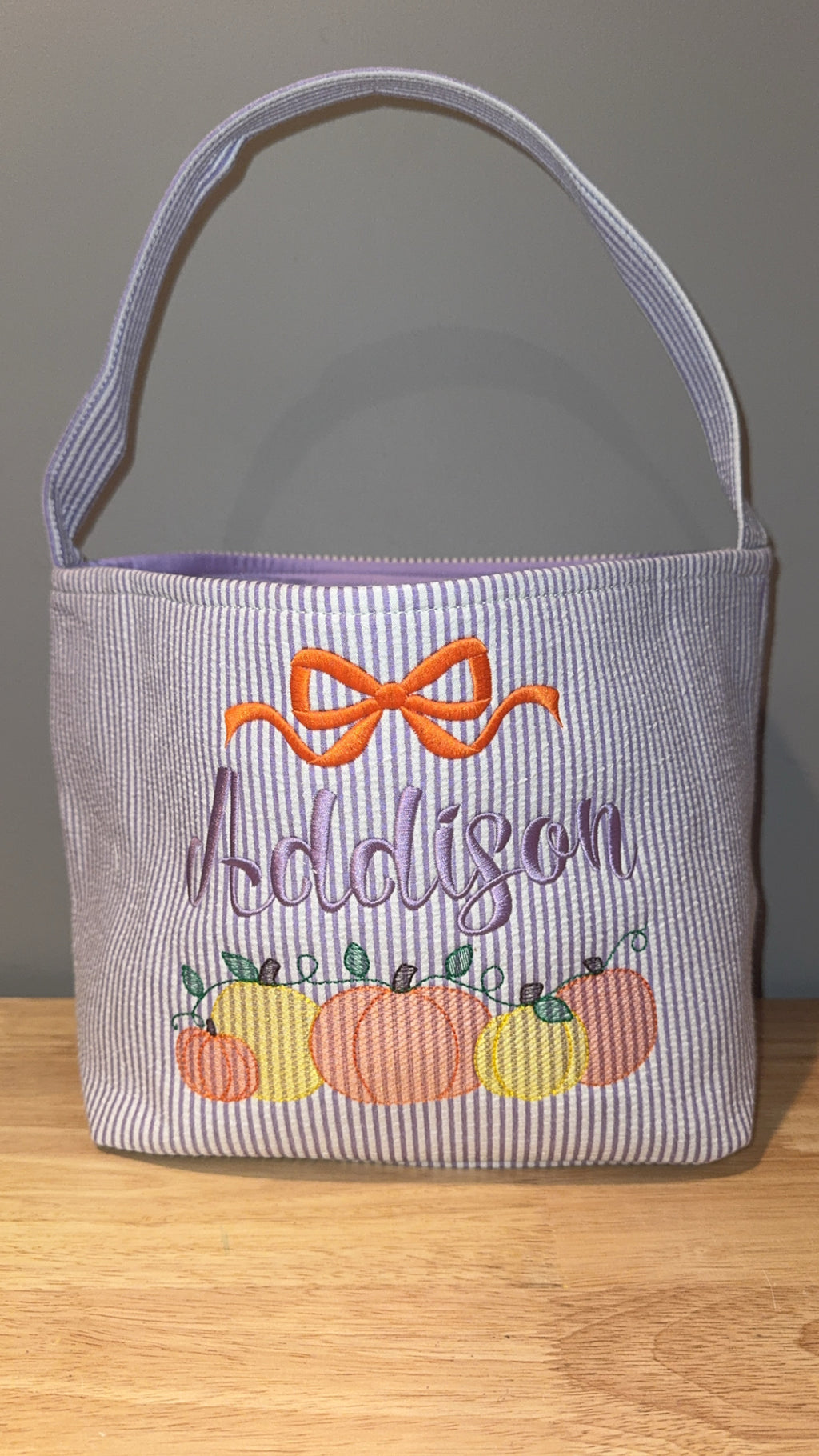 Embroidered Halloween baskets