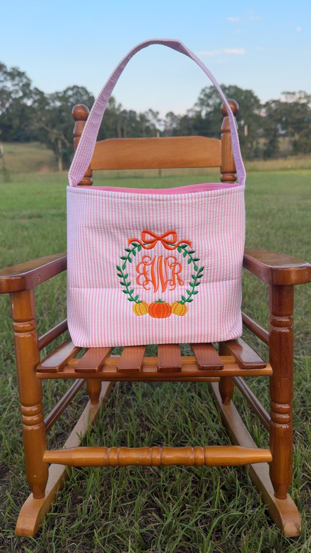 Embroidered Halloween baskets