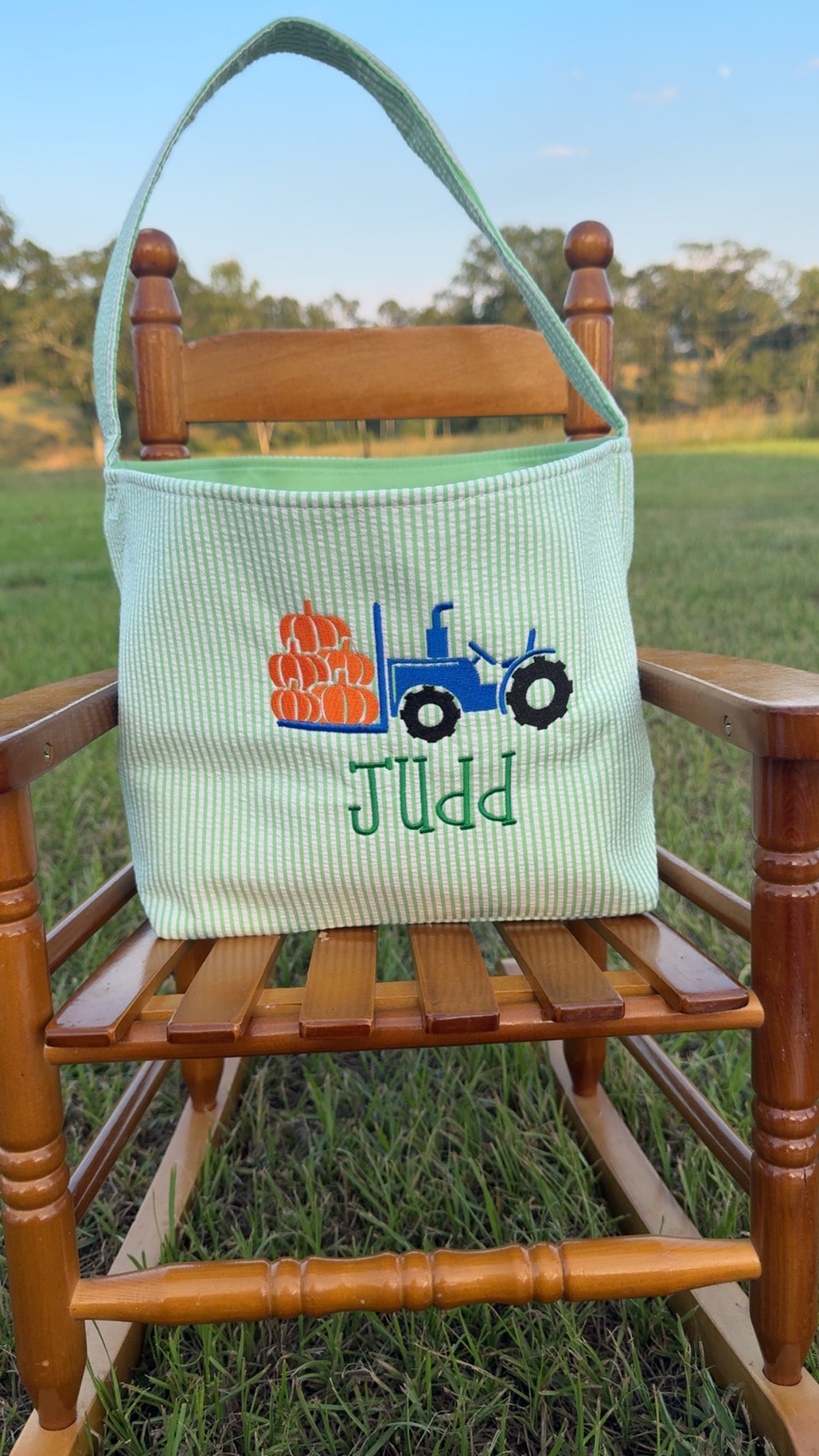 Embroidered Halloween baskets