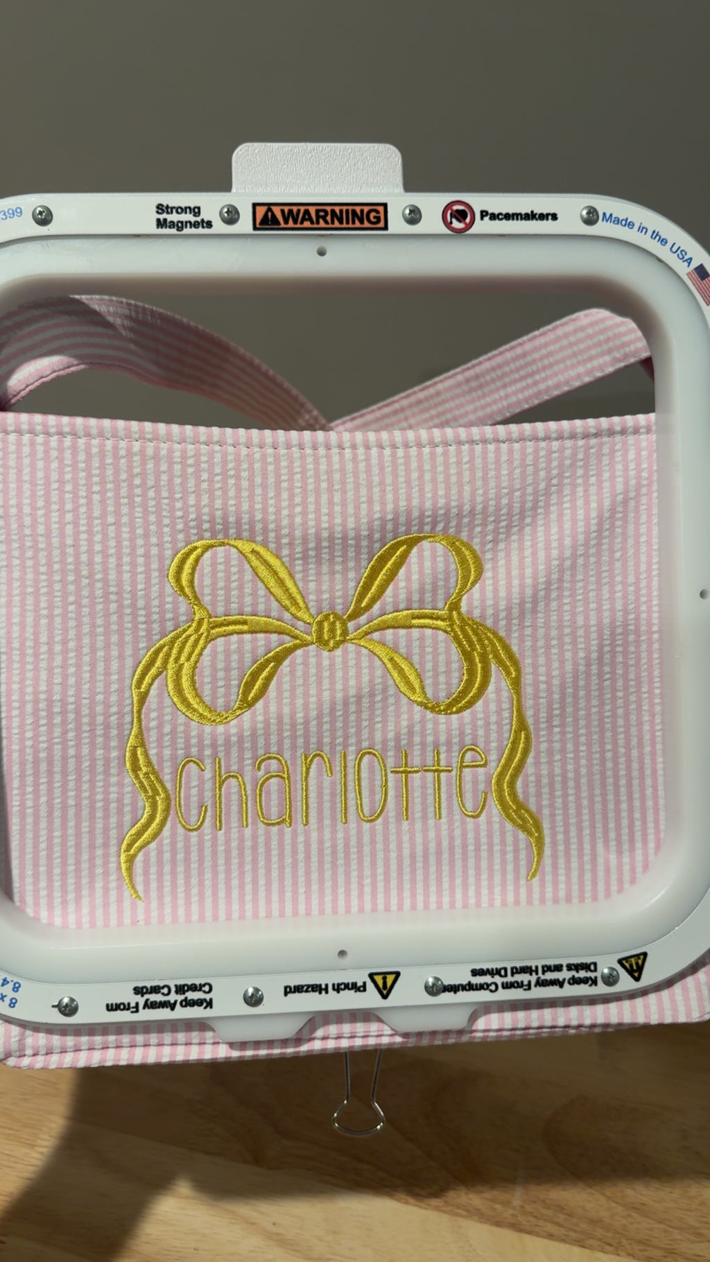 Embroidered Halloween baskets