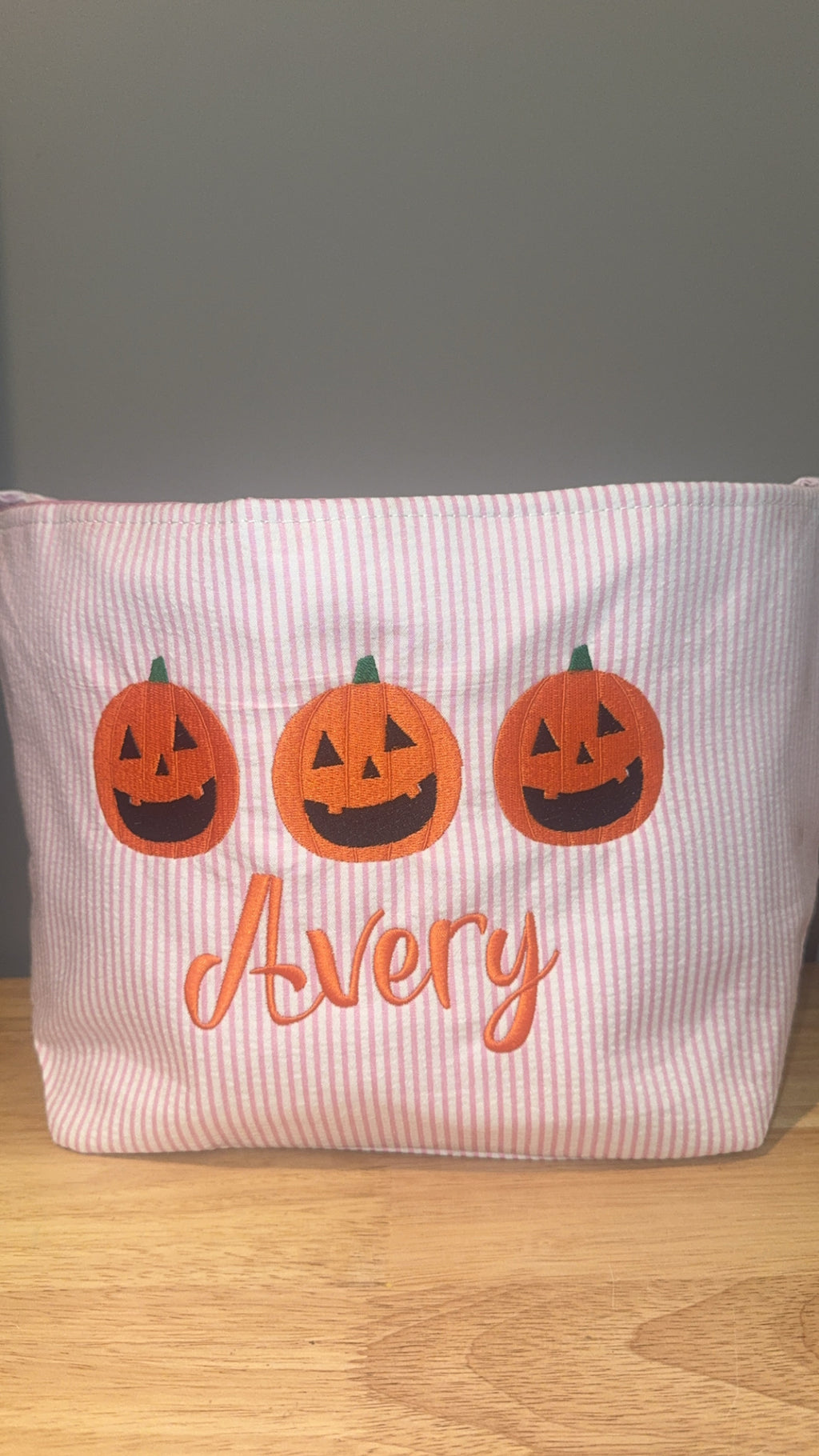 Embroidered Halloween baskets