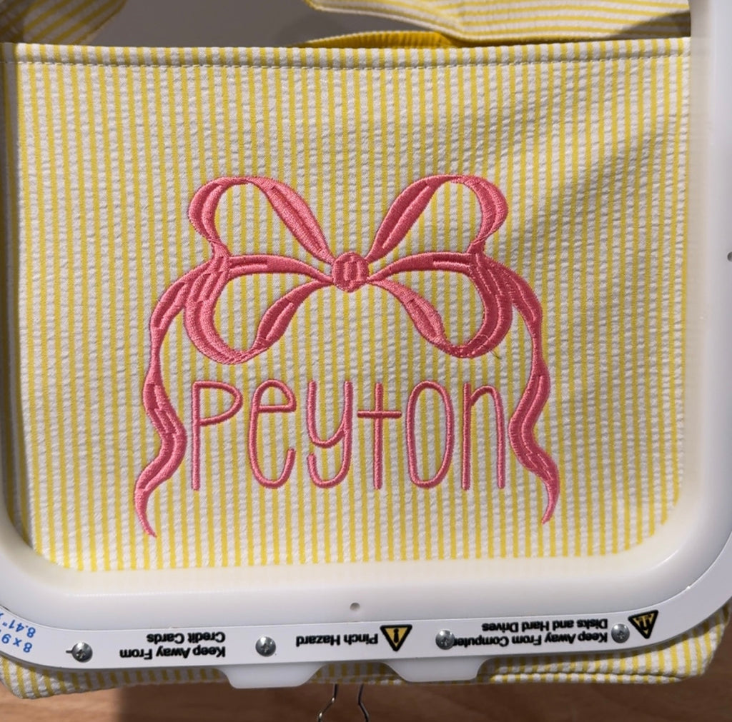 Embroidered Halloween baskets
