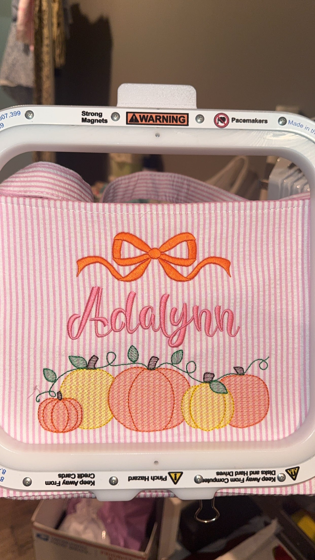 Embroidered Halloween baskets