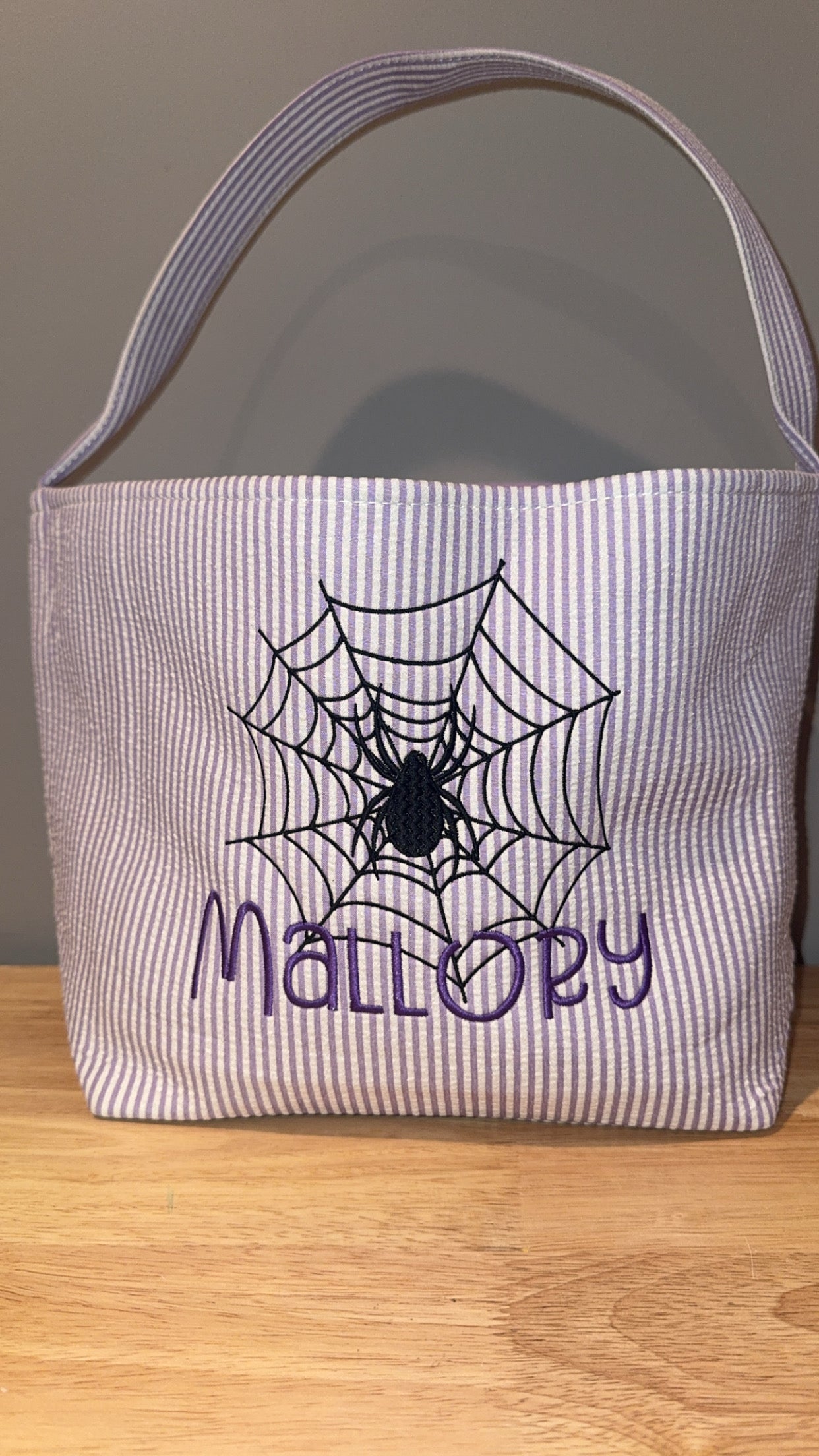 Embroidered Halloween baskets