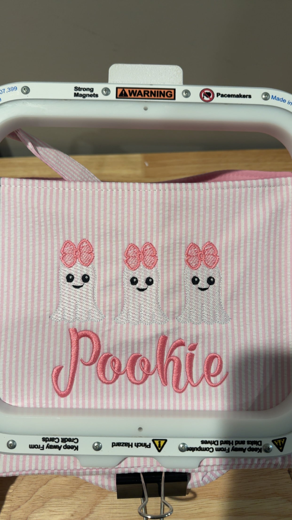 Embroidered Halloween baskets