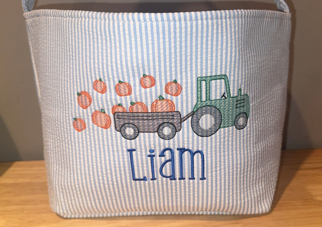 Embroidered Halloween baskets