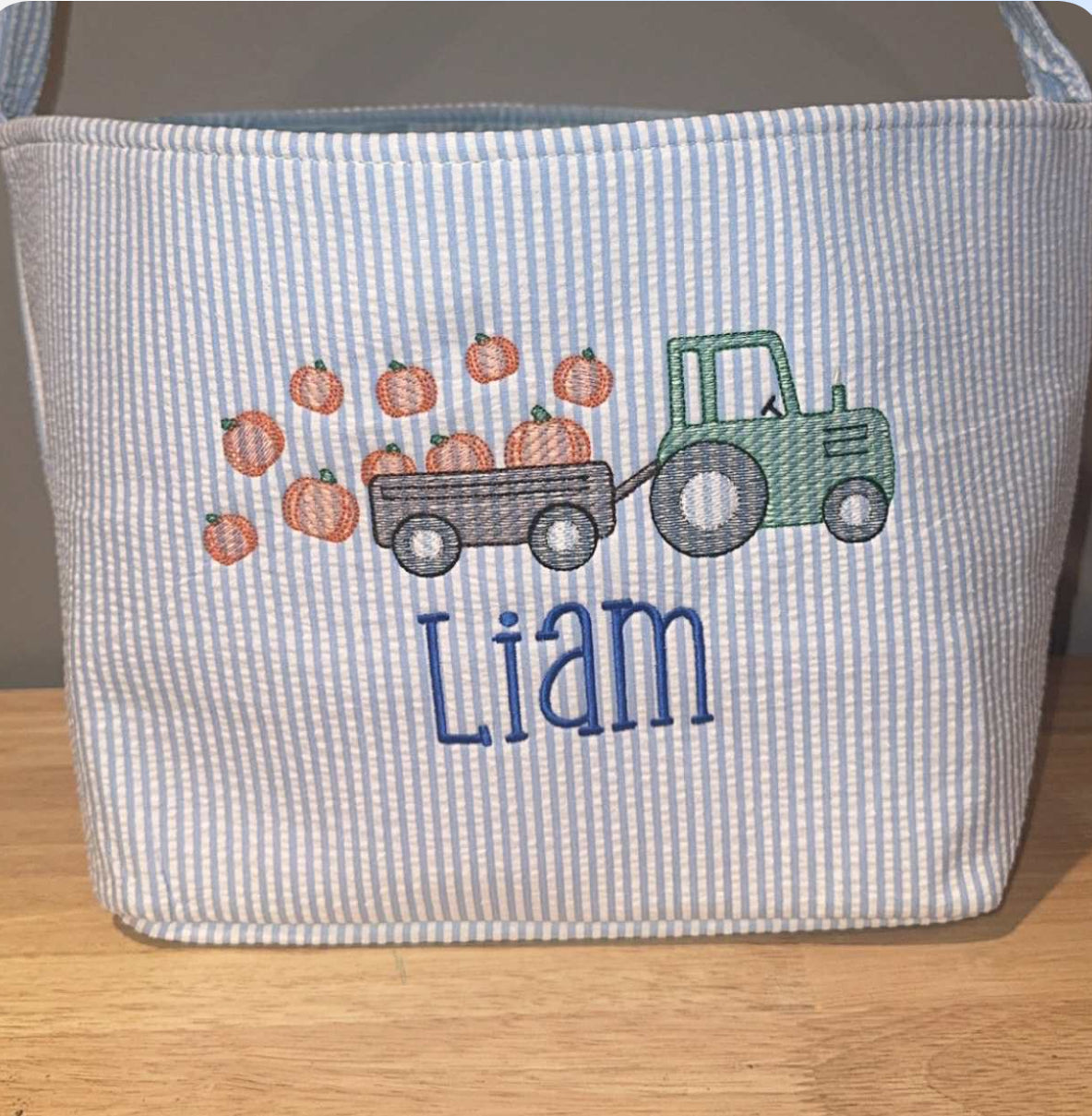 Embroidered Halloween baskets